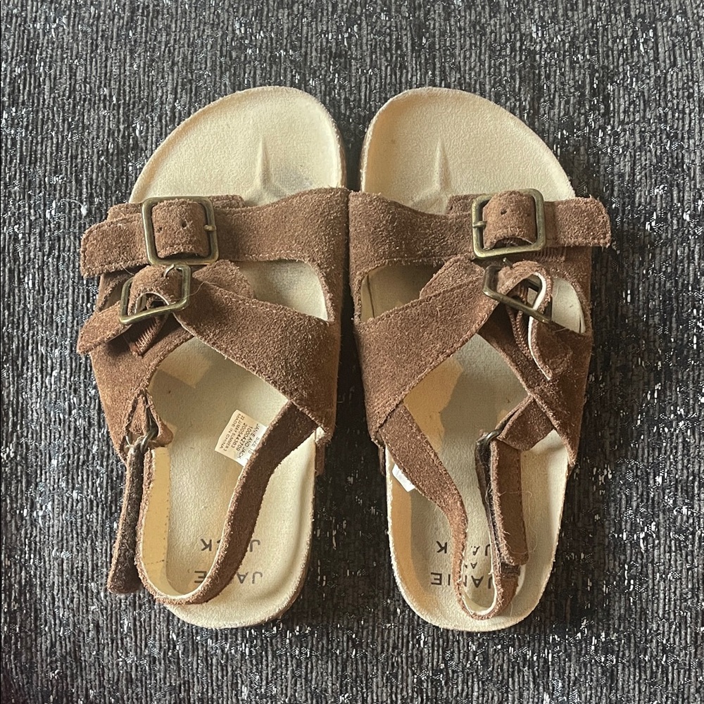 Janie and Jack Brown Kids Sandals